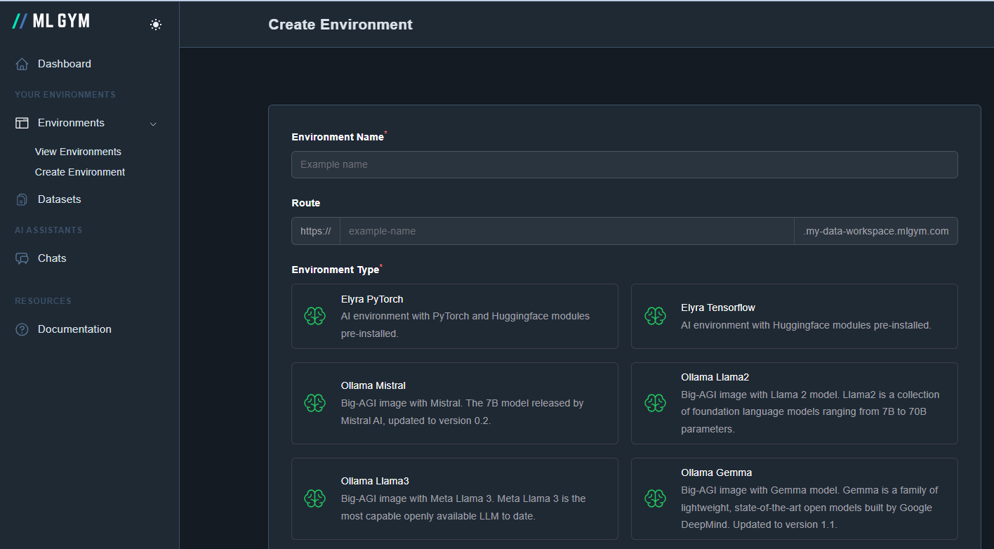 MLGym Dashboard